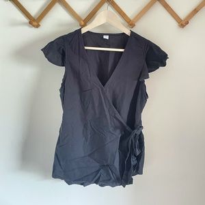 Old Navy flutter sleeve wrap top